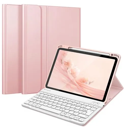 Fintie Tastatur Hülle für iPad Air 11 Zoll mit abnehmbarer Tastatur - Tablet-PC-Zubehör mit magnetischem, abnehmbaren QWERTZ Keyboard, integrierter Stifthalterung und umfassendem Schutz für iPad Air 11 Zoll Modelle.