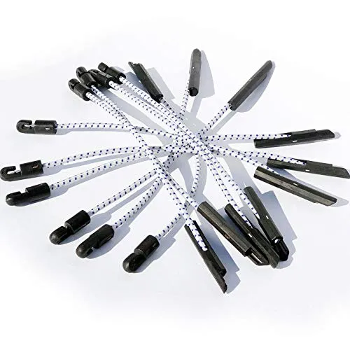 10x Gummispanner für Planen, Netze, Banner 330 mm mit Verschluss Spann-Gummi Expander-Schlinge Gummiband Expander-Seil