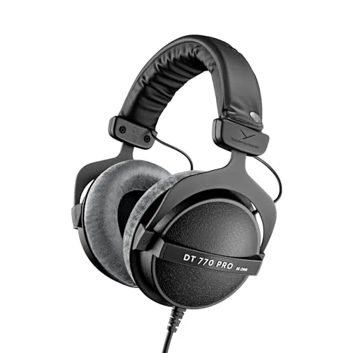 beyerdynamic DT 770 PRO 80 Ohm Black Limited Edition - Geschlossener Over-Ear-Kopfhörer, ideal für professionelles Recording und Monitoring mit hohem Tragekomfort und unverfälschtem Klang