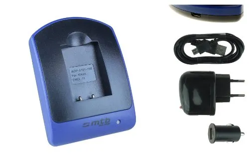 Ladegerät (USB, KFZ, Netz) für Nikon EN-EL11, Coolpix S550 S560 / Olympus Li-60B / Pentax D-Li78 / Ricoh DB-80 / Sanyo DB-L70... Kameras s. Liste