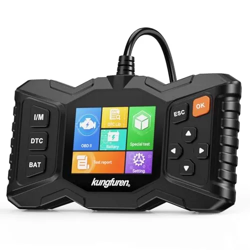 OBD2 Diagnosegerät Auto OBD Auslesegerät: OBDII Auto Lesegerät Scanner mit Motor Diagnose Funktionen, Deutsch Adapter KFZ Fehlerauslesegerät für Alle Fahrzeuge BMW, VW, Ford, Mercedes, Audi