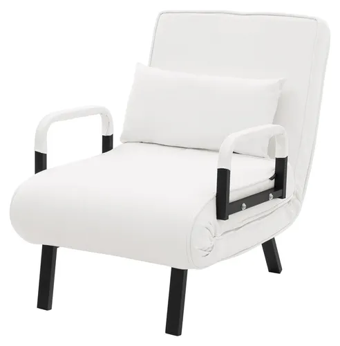 ML-Design Schlafsessel mit Bettfunktion – 3-in-1 Klappbarer Sessel und Gästebett, Weiß