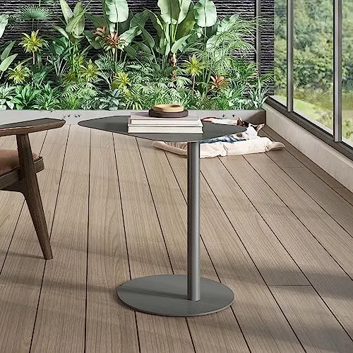 [en.casa] Beistelltisch Nastätten – Moderner Gartentisch fürs Wohnzimmer - Beistelltisch fürs Wohnzimmer, Schlafzimmer und Terrasse mit robustem Metallgestell für langanhaltende Nutzung und stilvollem Design.
