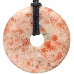 Sonnenstein Donut | 40 mm Anhänger + Baumwollband