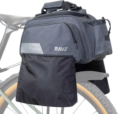 RAVE Gepäckträgertasche Kühltasche Fahrradtasche - ca. 5 Liter - Grau