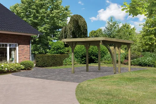 Karibu Einzelcarport »Classic 1 SET« mit PVC-Dach - Carport aus massivem Holz mit 15 qm PVC-Dach, schützt Ihr Fahrzeug vor Witterungseinflüssen und sorgt für langfristigen Werterhalt.
