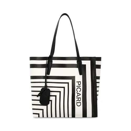 Picard Brasilia Shopper schwarz/weiß 331719709F - Damen-Shopper aus hochwertigem Lederimitat, stilvolles Design in schwarz/weiß, ideal für den Alltag und besondere Anlässe.