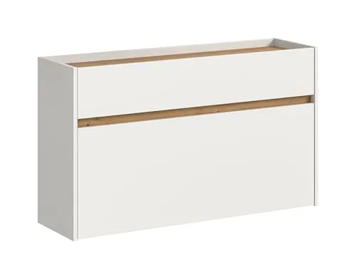Schuhschrank Weiß 110 cm - Hochwertiger Schuhschrank in Weiß, ideal für Ordnung im Flur. Mit großzügigen Maßen von 110 cm Breite und 61 cm Höhe. Jetzt 10€ Willkommens-Gutschein bei Newsletter-Anmeldung sichern!