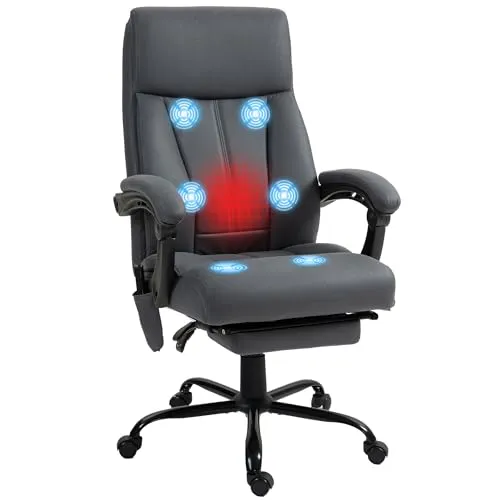 Vinsetto Massage-Bürostuhl Dunkelgrau