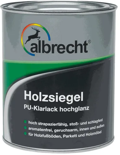 albrecht Holzsiegel PU-Klarlack hochglanz farblos 750ml Neu & OVP