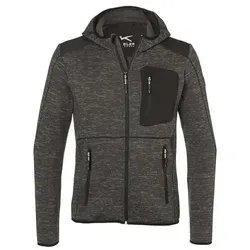 Strickjacke Light anthrazit/schwarz Form 1441 Größe M - Stylische Strickjacke in melierter Optik mit ergonomischem Schnitt und bewegungsfreundlichen Ärmeln, ideal für Freizeit und Alltag.