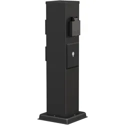 Garten Steckdosensäule POLLY - Smart Home WLAN Steckdose mit 3-fach Anschluss - Steckdosen & Zubehör - Stilvolle Stromverteilung im Garten mit 3 Steckdosen, App-Steuerung und IP44 Schutz für wetterfeste Nutzung.