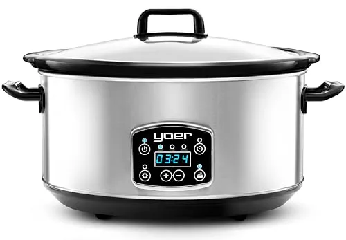 Yoer Clever-Cook SC6502S, Multifunktionaler Slow Cooker mit 6,5L