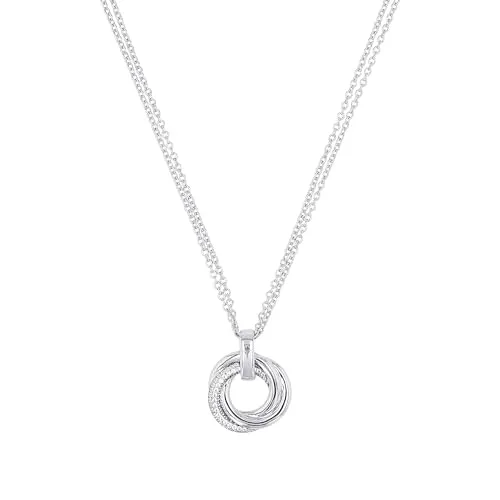 JOOP! Damenkette mit Zirkonia-Anhänger, Silber 925, 42+3 cm von JOOP!