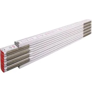 Stabila Zollstock 1607, 01135, Holz, 2m, Gliedermaßstab, mit Winkeleinteilung, weiß