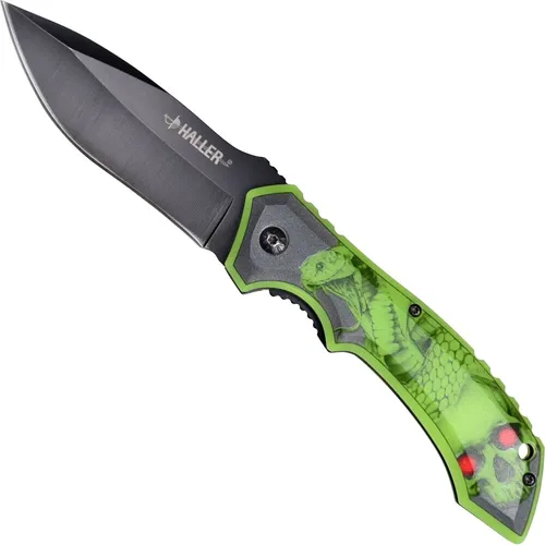 Haller Messer Glow in the Dark Folder Leviathan Taschenmesser Linerlock