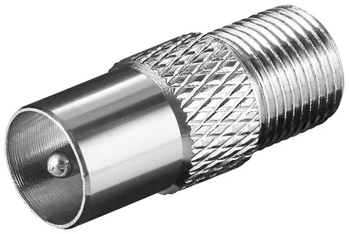Adapter:F-Kupplung>Koaxial-Stecker; WE 1171 Cu (F-jack>coaxial plug) H.Q.