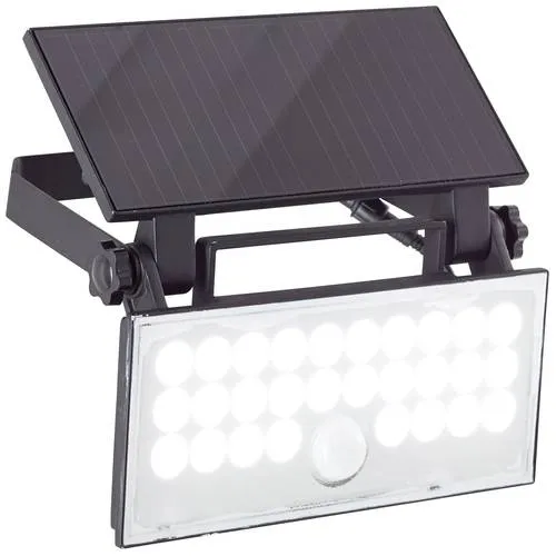 Brilliant Luton G40421/06 Solar-Außenwandleuchte mit Bewegungsmelder - Solarbetriebene LED-Außenwandleuchte mit Bewegungsmelder, IP65 wetterfest, ideal für Sicherheit und Ambiente im Außenbereich.