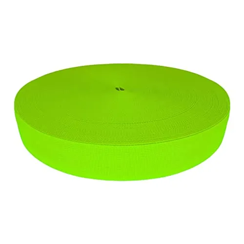 Gurtband Polyester 45m x 25mm PES Trägerband Riemen Tragband Farbwahl, Gurtband:1003 neon-grün