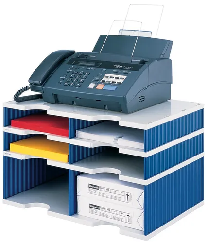 styro Kombieinheit styrodoc duo 4+2 Fächer blau/grau - Praktische Kombieinheit mit 4+2 Fächern, ideal zur Aufbewahrung und Organisation, in modernem Blau/Grau für jedes Zuhause.