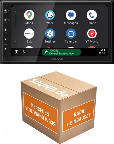 Kenwood DMX6523DABS Autoradio Einbaupaket für Mercedes Vito W639