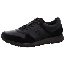 bugatti Herren Low-Top Sneaker - Sportliche Freizeitschuhe in Schwarz - Herren-Sneaker mit Wechselfußbett für individuellen Komfort, ideal für Freizeit und Sport, in Größe 43 EU / 8.5 UK.