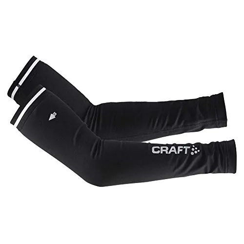 Craft Core Subz ARM Warmer black (9999) XS/S - Armlinge für Radsportler, bieten optimale Wärme und perfekten Sitz dank Silikonprint, reflektieren für Sicherheit bei Dunkelheit.