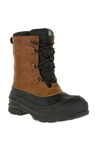 Kamik Winterstiefel Alborg Plus - Wasserdicht, Braun, Herren - Wanderschuhe mit ultra-warmen HEAT-MX™ Isolierung und wasserdichtem Obermaterial aus echtem Leder, ideal für extreme Kälte bis -40°C.
