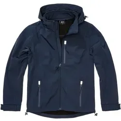 Brandit Softshelljacket Hurricane - Navy, Größe L - Funktionsjacke mit 3000mm Wassersäule, wasserdichten Reißverschlüssen und elastischem Tunnelzug für optimalen Schutz bei jedem Wetter.