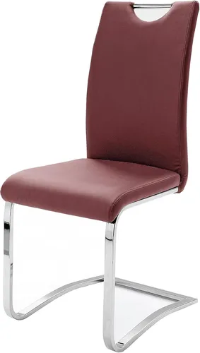 MCA Schwingstuhl Köln 2er Set Kunstleder Bordeaux & Chromgestell KOEC10BO