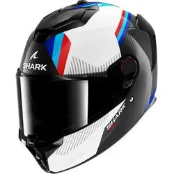 Shark Spartan GT Pro Carbon Dokhta - Schwarz/Weiß/Blau/Rot - Integralhelm in XS - Motorradhelm mit herausragendem Schutz und Komfort. Der SPARTAN GT PRO bietet höchste Sicherheit dank innovativer Carbonstruktur und SHARK Emergency Release System.