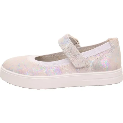 Superfit Stella Ballerinas, Weiß/Silber 1010, 32 EU - Stilvoll und Bequem - Ballerinas für Mädchen mit herausnehmbarer Einlegesohle aus chromfreiem Leder und flexiblem Riemen für idealen Halt. Perfekt für jeden Anlass!