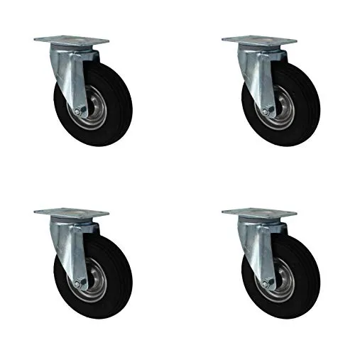 Stück 200 mm Luftbereifte Räder Rollen Transportrollen Lenkrollen TK 300 kg 4