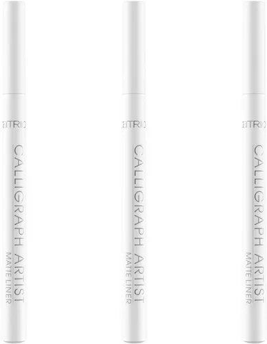Catrice Eyeliner Calligraph Artist Matte Liner, 3-tlg., mit präziser Filzspitze