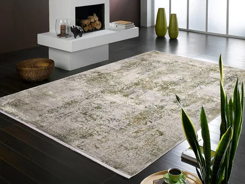 OCI DIE TEPPICHMARKE Bestseller CAVA Teppich - Rechteckiger Teppich in Vintage-Optik mit Hoch-Tief-Struktur, aus 70% Viskose, ideal für Wohnzimmer, pflegeleicht und fußbodenheizungsgeeignet.
