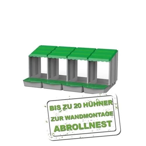 MeineHennen Hühner Legenest - Robustes Abrollnest zur Wandmontage - Geflügelställe & Geflügelkäfige, sicheres und leicht zu reinigendes Nest mit integriertem Klappen-Design für mühelose Ei-Entnahme und minimierte Verschmutzung.