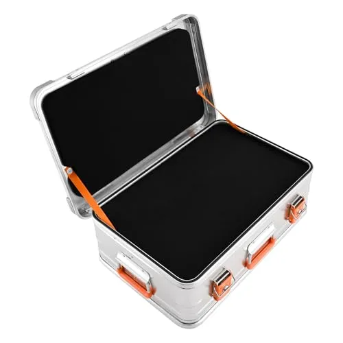 ALUBOX Aufbewahrungsbox Premium Alukiste 39 Liter - Aufbewahrungsboxen - Robuste Aluminiumkiste mit Schaumstoff, ideal für sicheren Transport und platzsparendes Stapeln. Perfekt für Industrie und anspruchsvolle Privatanwender.