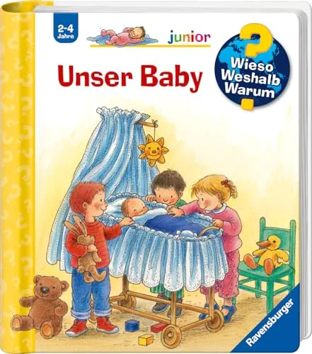 Ravensburger Spielbuch 32741, Unser Baby – Sachbuch für Kinder - Entdecken Sie mit diesem liebevoll gestalteten Buch spannende Fakten über Babys. Handliche Klappen und einfühlsame Bilder fördern das Verständnis für Geschwister und Alltag. Ideal für die ersten Schritte zur Lesekompetenz!
