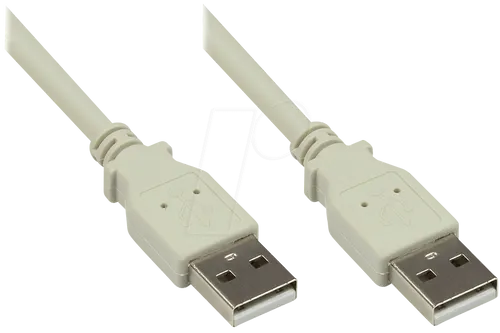 GC 2212-AA05 - USB 2.0 Kabel, A Stecker auf A Stecker, grau, 0,5 m