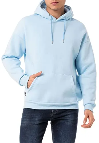 Red Bridge Herren Kapuzenpullover Basic Hoodie - Premium Sweatshirt in Hellblau - Kapuzenpullover für Herren, modisch und hochwertig mit elastischen Eigenschaften für hohen Tragekomfort. Perfekt für einen chilligen Look mit Beuteltasche und Kordelzug.