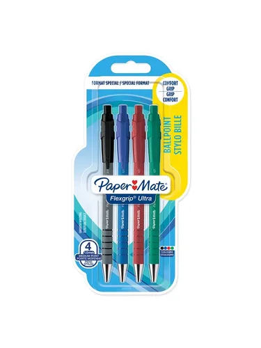 Paper:Mate Kugelschreiber Flexgrip Ultra RT M 3+1 S/B/R 4er Blister