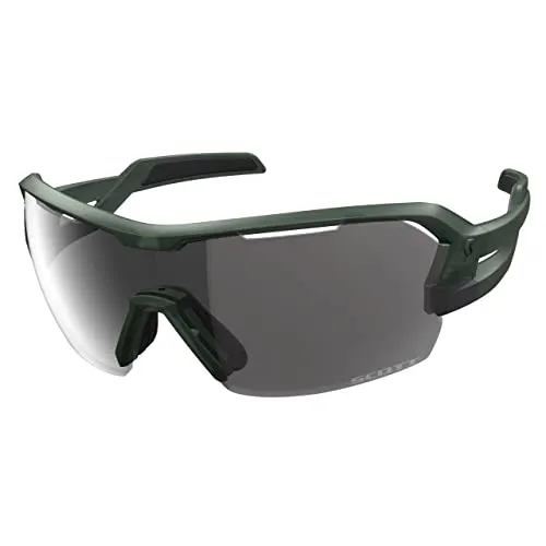 Scott Spur LS Fahrrad Wechselscheiben Brille - Kaki Grün / Light Sensitive Grau - Sportbrille für Radfahrer, leicht und anpassungsfähig mit lichtempfindlichen Gläsern für optimale Sicht bei wechselnden Lichtverhältnissen.