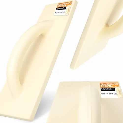 Instalguru PU-Reibebrett 120x140x340 mm Polyurethan Kunststoff Kelle Glatt Putzerbrett Maurerbrett Mauerkelle Glättekelle Gipskelle Putzkelle Texturierung Leicht