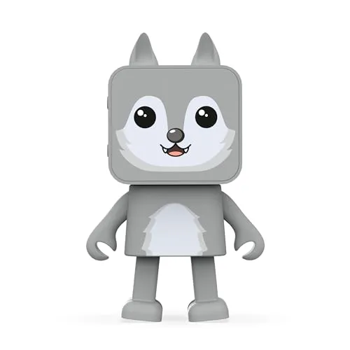 Mob – Bluetooth-Lautsprecher Dancing Animals – Tanzender Lautsprecher Leistung 3 W – kabellose Verbindung – Freisprecheinrichtung (Wolf)