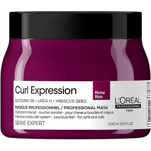 L'Oreal Professionnel Curl Expression Maske 500ml - Haarpflegekur für lockiges Haar, spendet intensive Feuchtigkeit und definiert die Locken für ein geschmeidiges Finish.
