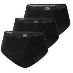 Schiesser Damen 3 Pack Maxi Slips - Funktionsunterwäsche mit hoher Taille und eleganter Spitze, ideal für Komfort und Stil im Alltag.