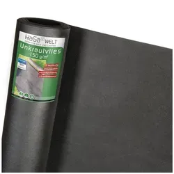 HaGa Unkrautvlies 150g/m² - Atmungsaktives Gartenvlies für effektiven Unkrautschutz - Gartenvlies für effektiven Unkrautschutz mit hoher Reißfestigkeit. Ideal für gepflegte Beete, Wasser- und Luftdurchlässigkeit sorgt für gesunde Pflanzen.