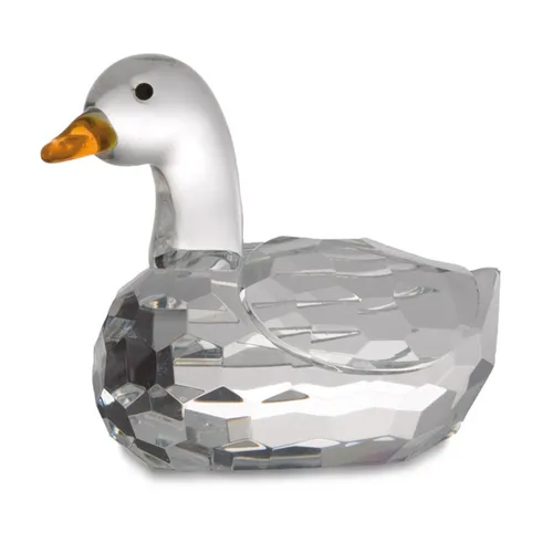 Glasfigur in Geschenkverpackung Motiv Ente