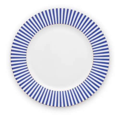 PiP Studio Speiseteller Royal Stripes Speiseteller 26,5 cm, Plate Royal Stripes Blue 26.5cm