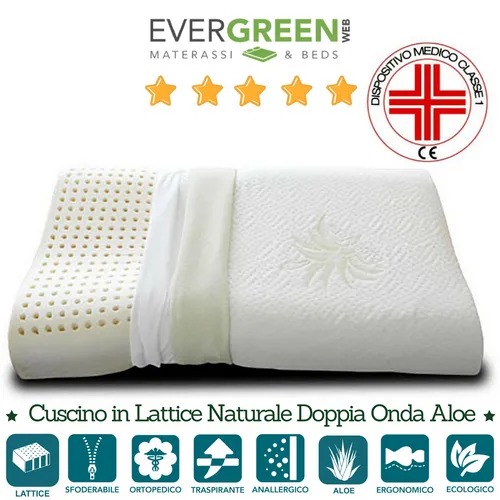 Ergonomisch Nackenst?tzkissen aus 100% orthop?disch Viscoscham 42x72 - Aloe Vera